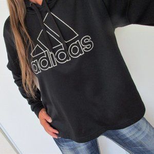 Adidas Sweatshirt Size XL Black Pullover Hoodie CLIMAWARM